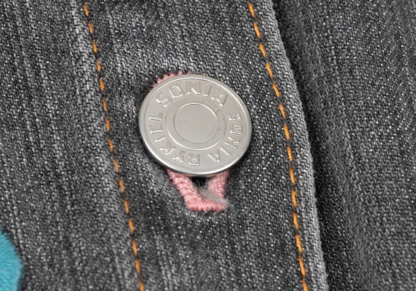 SONIA RYKIEL Colorful Floral Patch Denim Jacket K-165092_005