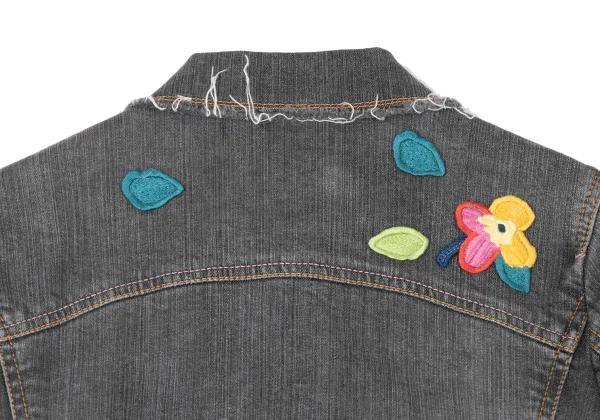 SONIA RYKIEL Colorful Floral Patch Denim Jacket K-165092_016