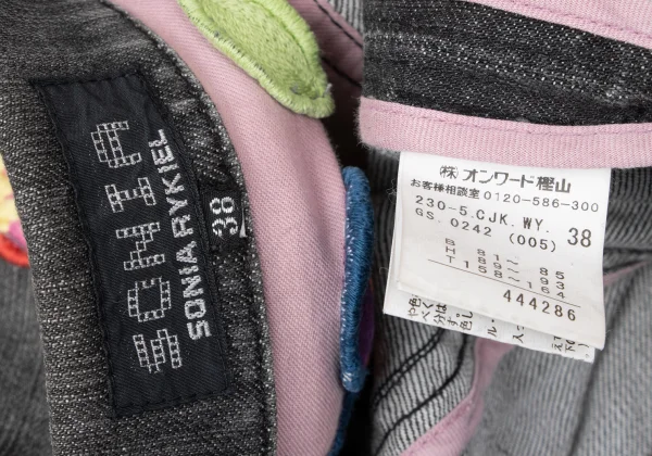 SONIA RYKIEL Colorful Floral Patch Denim Jacket K-165092_017