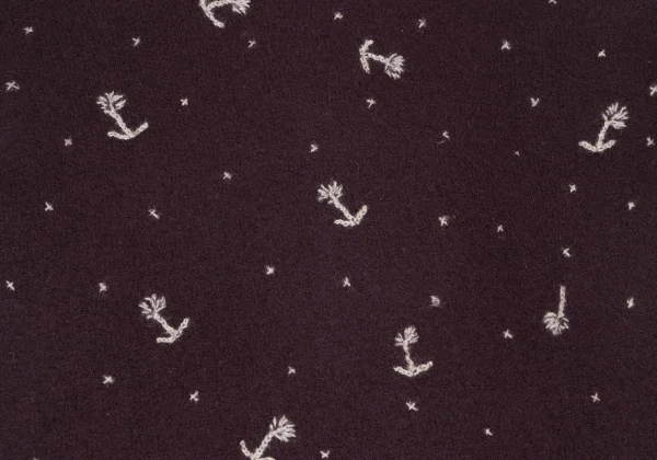 ツモリチサトTSUMORI CHISATO ウールフローラルステッチモックネックニット ボルドーM K-165094_011