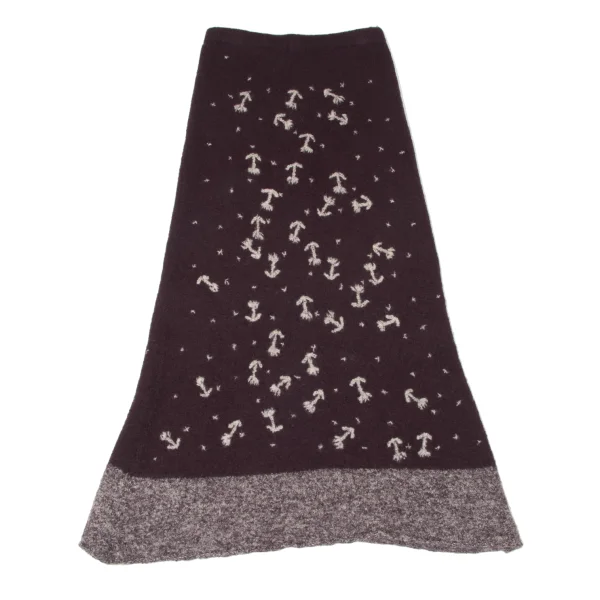 TSUMORI CHISATO Wool Floral Stitch Skirt K-165095_007
