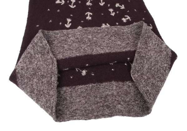 ツモリチサトTSUMORI CHISATO ウールフローラルステッチセットアップ ボルドーM K-165096_014