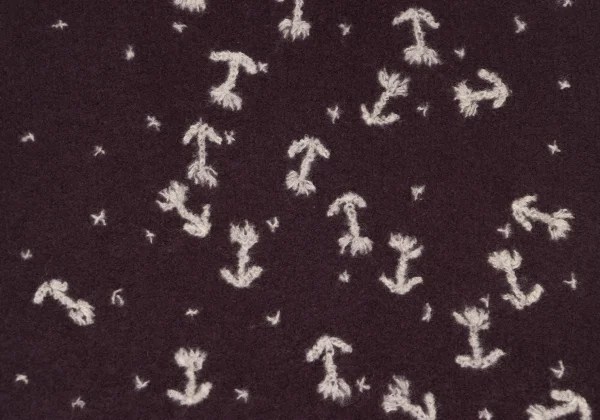 ツモリチサトTSUMORI CHISATO ウールフローラルステッチセットアップ ボルドーM K-165096_016