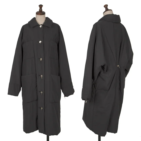 TSUMORI CHISATO Zip Button Design Padded Coat Black M K-165097_001