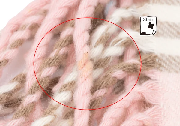 BURBERRY Cashmere Check Fringe Stole K-165098_003