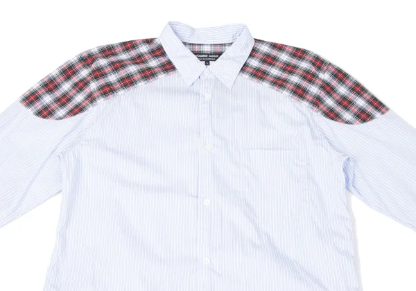 COMME des GARCONS HOMME DEUX York Check Switching Striped Shirt K-165101_002