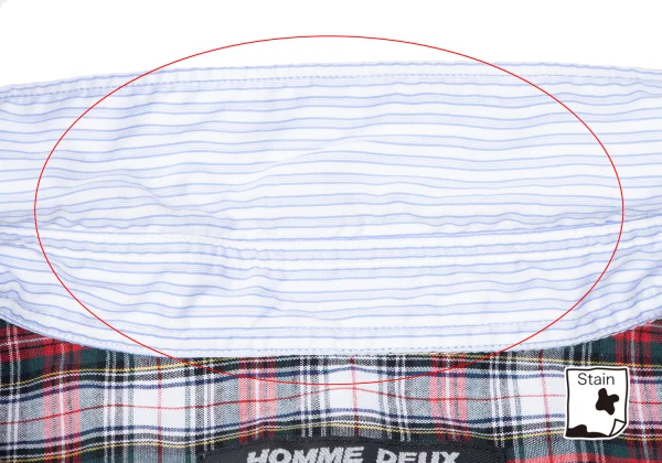 COMME des GARCONS HOMME DEUX York Check Switching Striped Shirt K-165101_006