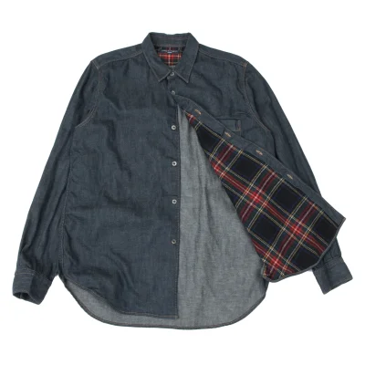 COMME des GARCONS HOMME Check Lining Denim Shirt