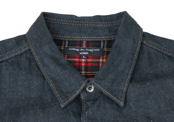COMME des GARCONS HOMME Check Lining Denim Shirt K-165102_004
