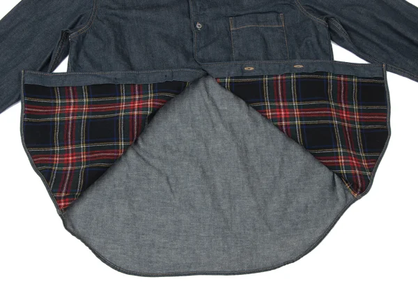 COMME des GARCONS HOMME Check Lining Denim Shirt K-165102_013