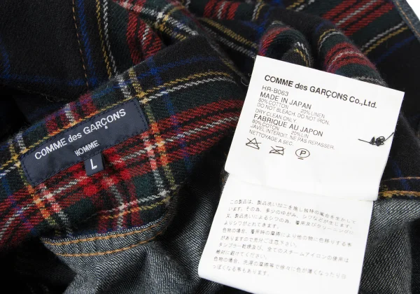 COMME des GARCONS HOMME Check Lining Denim Shirt K-165102_016