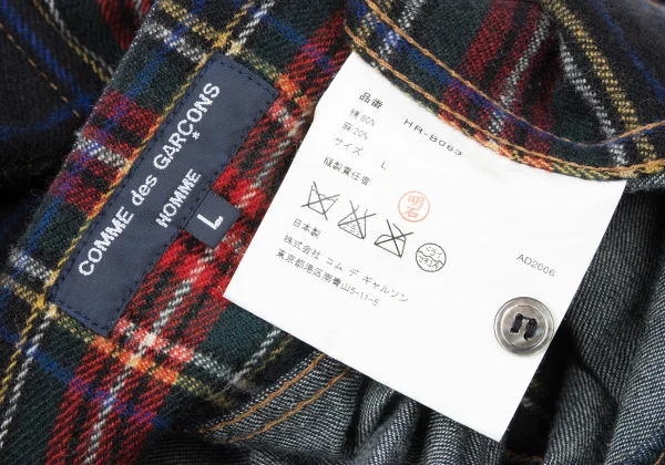 COMME des GARCONS HOMME Check Lining Denim Shirt K-165102_017