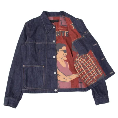 COMME des GARCONS HOMME Cuba Pattern Lining Denim Jacket
