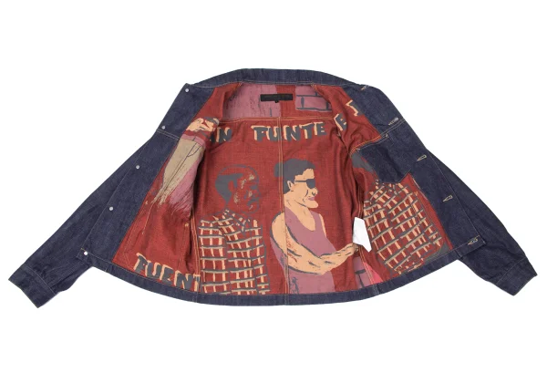 COMME des GARCONS HOMME Cuba Pattern Lining Denim Jacket K-165103_012