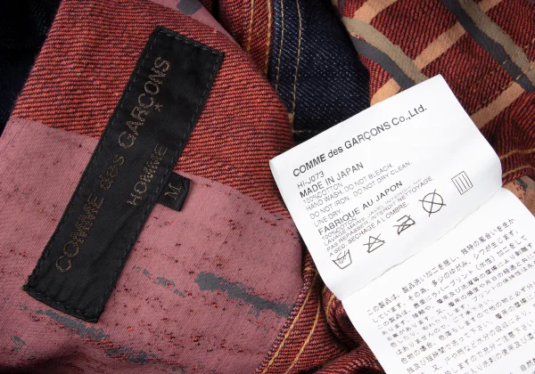 COMME des GARCONS HOMME Cuba Pattern Lining Denim Jacket K-165103_015