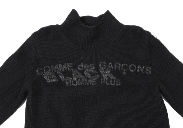 COMME des GARCONS HOMME PLUS Wool Pigment Logo Print Knit Sweater K-165104_002