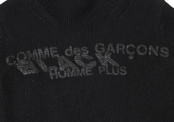 COMME des GARCONS HOMME PLUS Wool Pigment Logo Print Knit Sweater K-165104_004