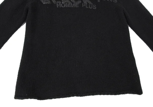 COMME des GARCONS HOMME PLUS Wool Pigment Logo Print Knit Sweater K-165104_007