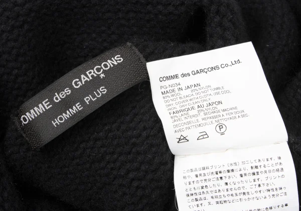 COMME des GARCONS HOMME PLUS Wool Pigment Logo Print Knit Sweater K-165104_011