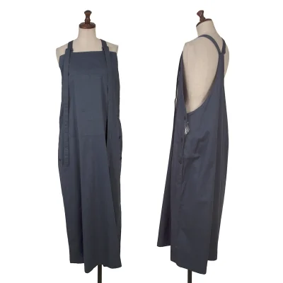 Y's Cotton Twill Front Pocket Overall Dress