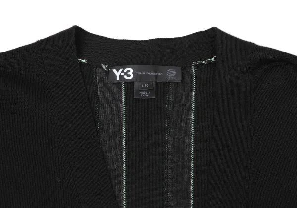 ワイスリーY-3 バイカラーライン切替カーディガン 黒黄緑L K-165108_004
