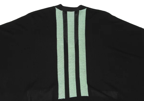 ワイスリーY-3 バイカラーライン切替カーディガン 黒黄緑L K-165108_012
