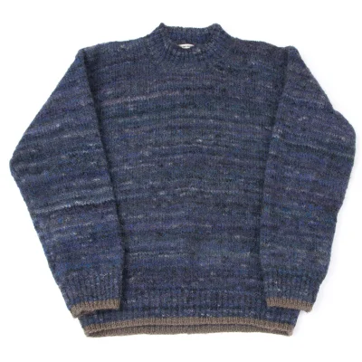 ISSEY MIYAKE MEN Wool Nylon Mixed Color Knit Sweater