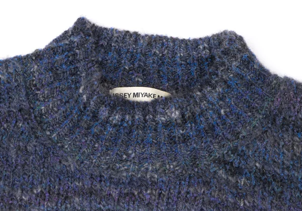 ISSEY MIYAKE MEN Wool Nylon Mixed Color Knit Sweater K-165110_003