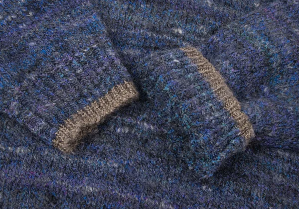 ISSEY MIYAKE MEN Wool Nylon Mixed Color Knit Sweater K-165110_006