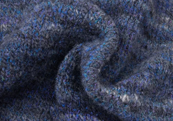 ISSEY MIYAKE MEN Wool Nylon Mixed Color Knit Sweater K-165110_010