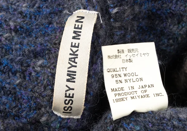 ISSEY MIYAKE MEN Wool Nylon Mixed Color Knit Sweater K-165110_011