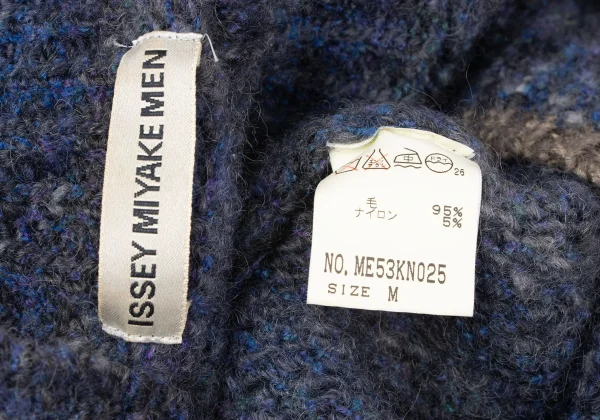 ISSEY MIYAKE MEN Wool Nylon Mixed Color Knit Sweater K-165110_012