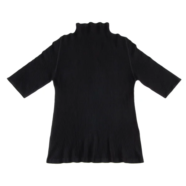 Unbranded Mist Pleated High Neck T-shirt K-165113_002