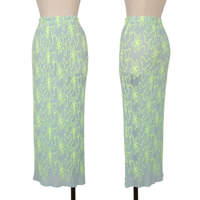 PLEATS PLEASE Neon Taped Mesh Skirt