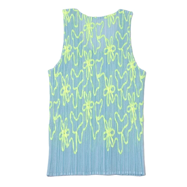 PLEATS PLEASE Neon Taping Mesh Tank Top & Skirt K-165123_008