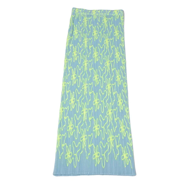 PLEATS PLEASE Neon Taping Mesh Tank Top & Skirt K-165123_010