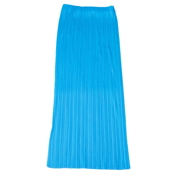 プリーツプリーズPLEATS PLEASE スリットAラインスカート 水色2 (K-165125)