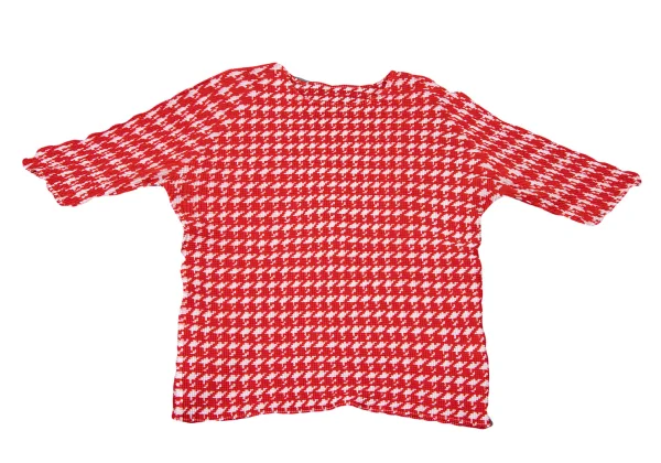 ISSEY MIYAKE PLEATS (T) Stretch Pleated Houndstooth T-shirt K-165126_002