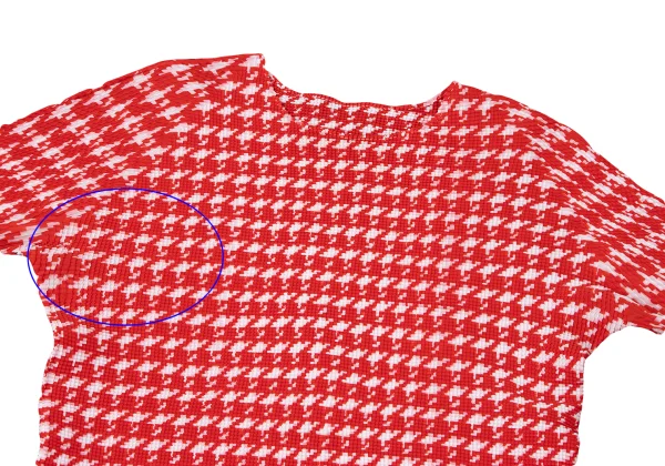 ISSEY MIYAKE PLEATS (T) Stretch Pleated Houndstooth T-shirt K-165126_003