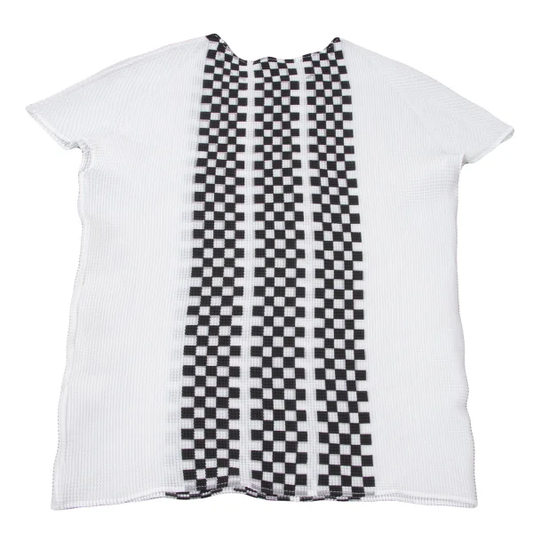 ISSEY MIYAKE PLEATS (T) Stretch Pleated Check T-shirt K-165127_008