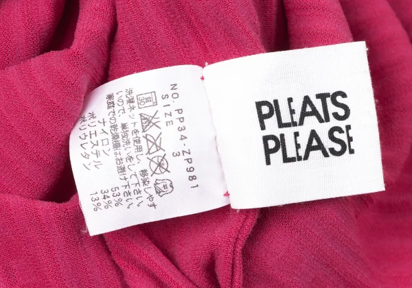 PLEATS PLEASE A-POC Cutting Fringe High Neck T Shirt K-165129_011