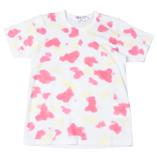 COMME des GARCONS Cotton Tie Dye T Shirt White,Red XS K-165133_001