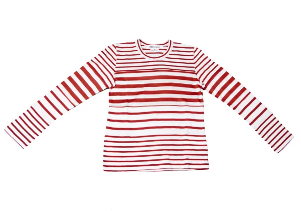 COMME des GARCONS Cotton Stripe Switching T Shirt K-165135_002