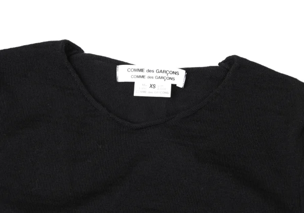 COMME des GARCONS Hem Frill Decoration Wool Knit Sweater K-165137_003