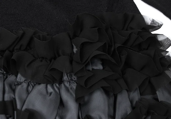 COMME des GARCONS Hem Frill Decoration Wool Knit Sweater K-165137_007