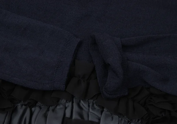 COMME des GARCONS Hem Frill Decoration Wool Knit Sweater K-165138_005