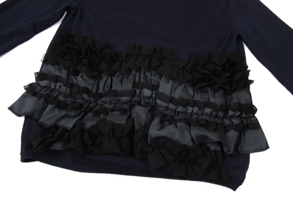COMME des GARCONS Hem Frill Decoration Wool Knit Sweater K-165138_006