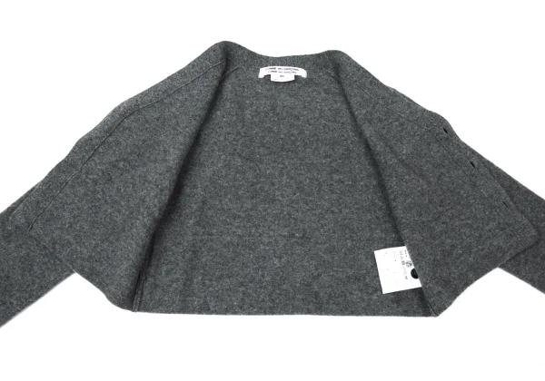 COMME des GARCONS Wool Folded Short Knit Cardigan K-165139_010