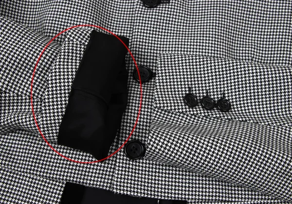 COMME des GARCONS Velour Switching Wool Houndstooth Jacket K-165142_008