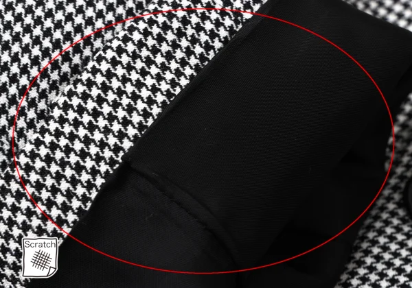 COMME des GARCONS Velour Switching Wool Houndstooth Jacket K-165142_009